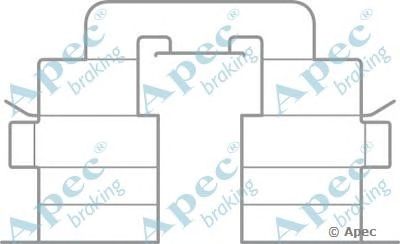 APEC BRAKING kit1070 -  Комплектующие, тормозные колодки